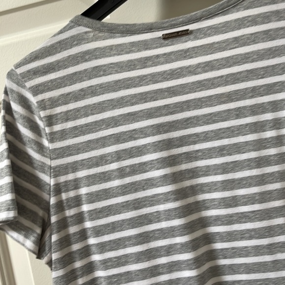 Michael Kors Grey and White Striped T-Shirt Dress size medium - Picture 5 of 8